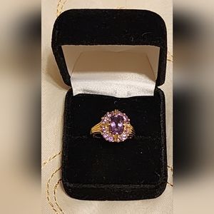 10k gold and amethyst ring